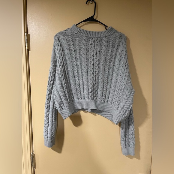 Jessica Simpson Sage Green Cable Knit Sweater - Picture 6 of 6